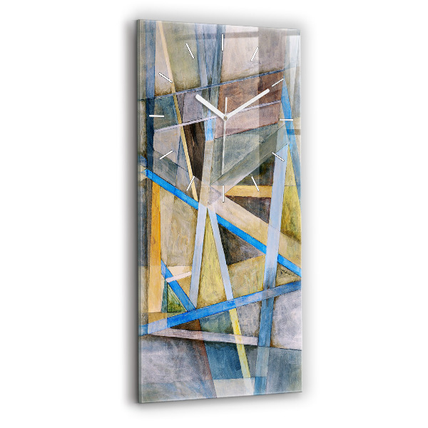 Ceas vertical de perete din sticlă decorativ pictură impresionistă