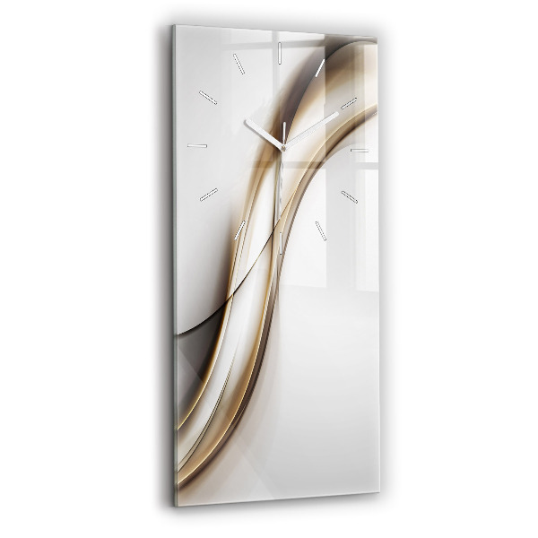 Ceas vertical de perete din sticlă decorativ Linii abstracte