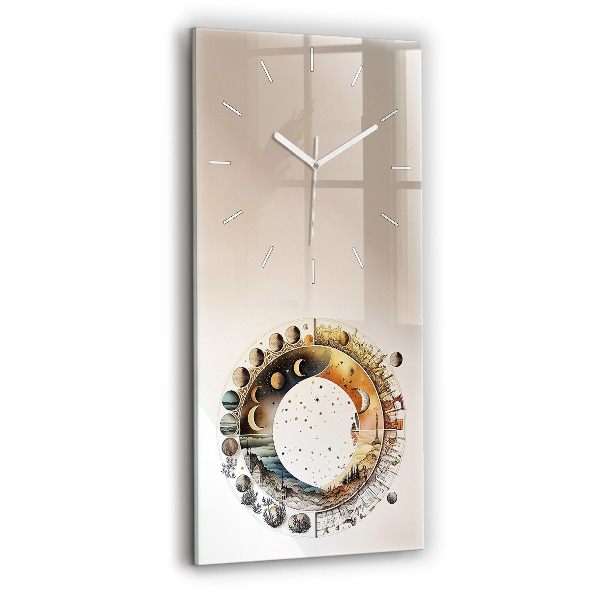 Ceas vertical de perete din sticlă decorativ Ceas astronomic