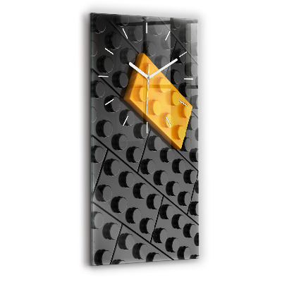 Ceas din sticlă dreptunghiular vertical decorativ Blocuri de jucărie