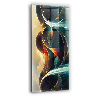 Ceas din sticlă dreptunghiular vertical decorativ Cascadă curgătoare