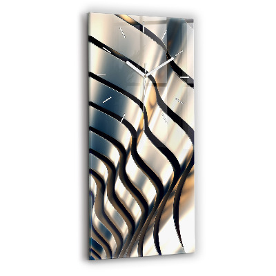 Ceas vertical de perete din sticlă decorativ Model argintiu