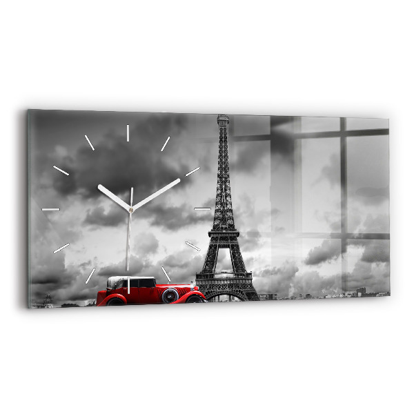 Ceas perete din sticlă orizontale la modă Turnul Effel din Paris