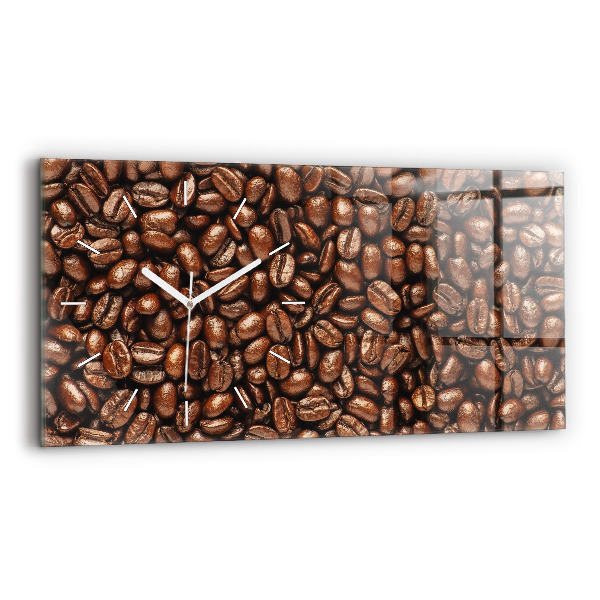 Ceas perete din sticlă orizontale la modă boabe de cafea
