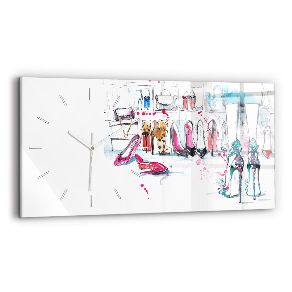 Ceas perete din sticlă orizontale la modă Elementul feminității