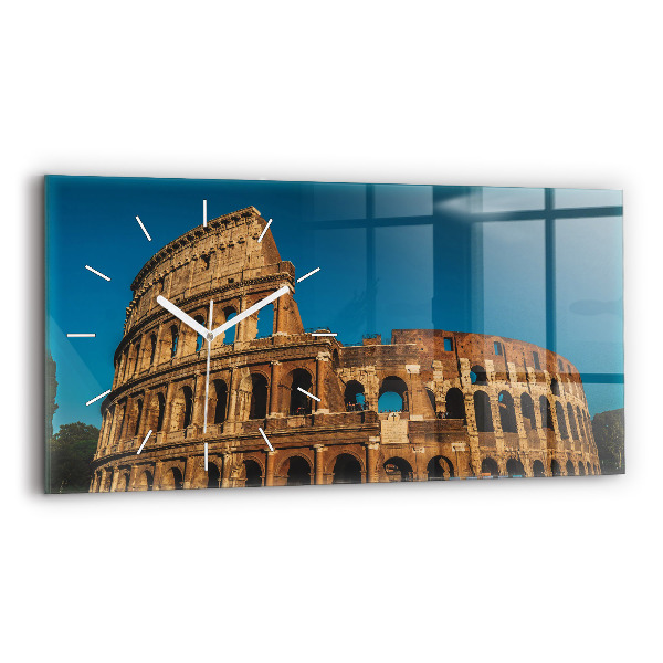 Ceas perete din sticlă orizontale la modă Colosseumul din Italia
