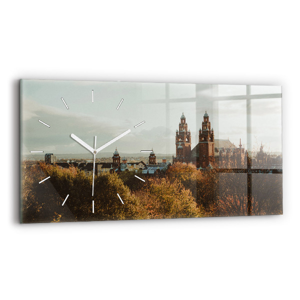 Ceas perete din sticlă orizontale la modă Galeria de Artă din Glasgow