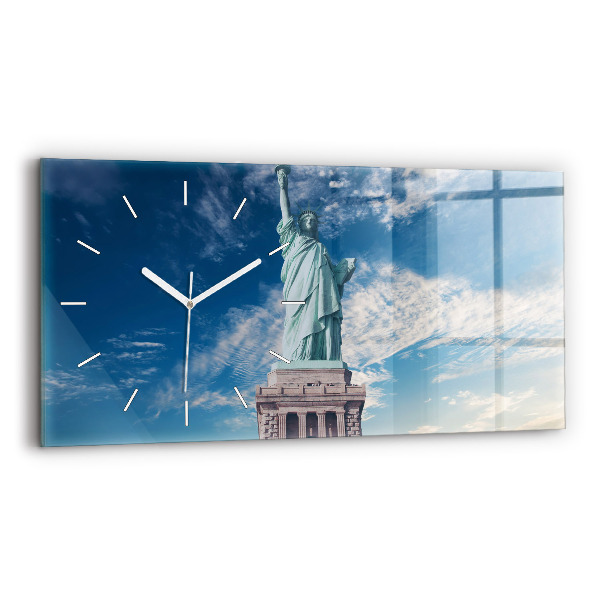Ceas perete din sticlă orizontale la modă Statuia Libertății din New York