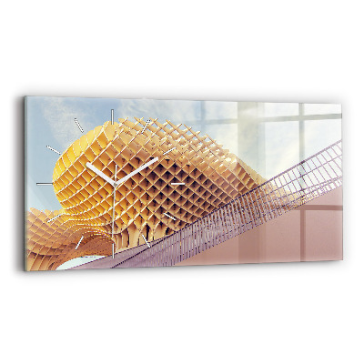 Ceas orizontale de perete din sticlă la modă Punct de belvedere în Sevilla