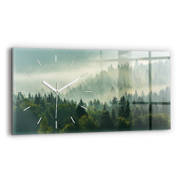 Ceas perete din sticlă orizontale la modă Sunrise Beskids