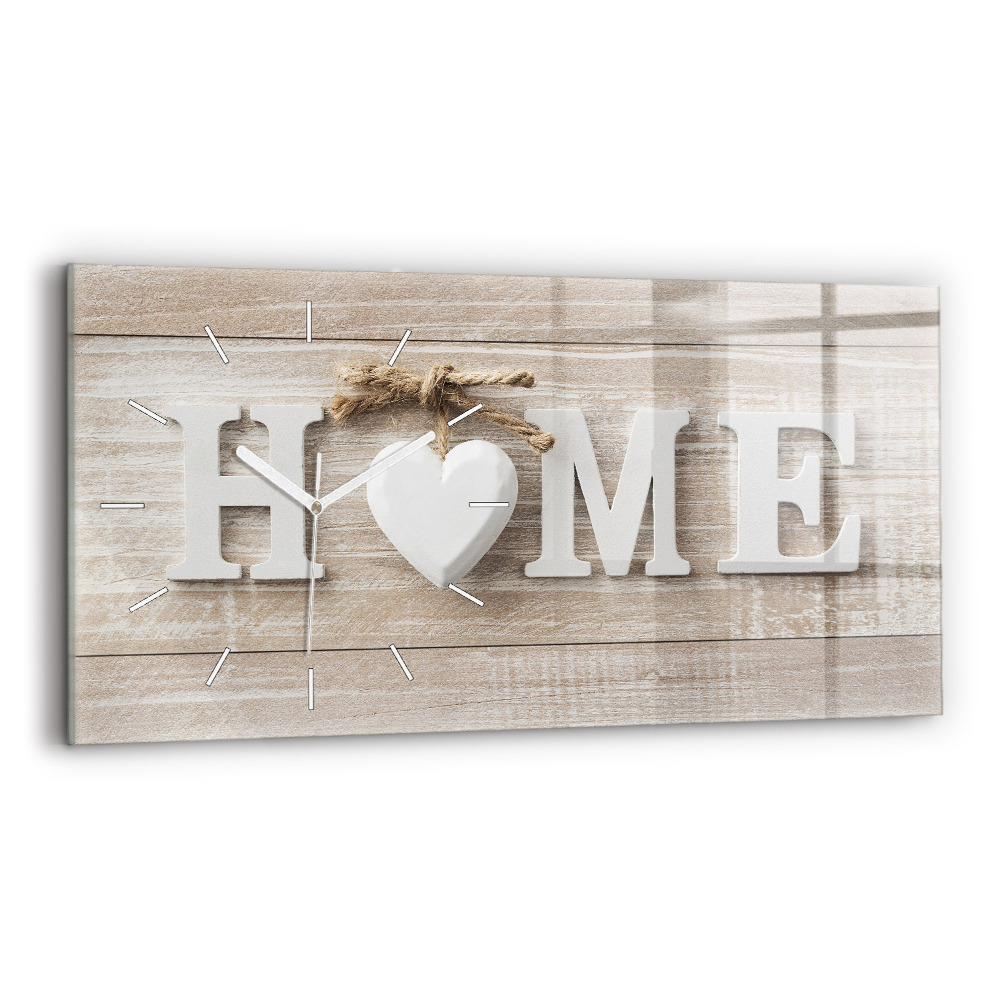 Ceas perete din sticlă orizontale la modă Casa inscripțiilor