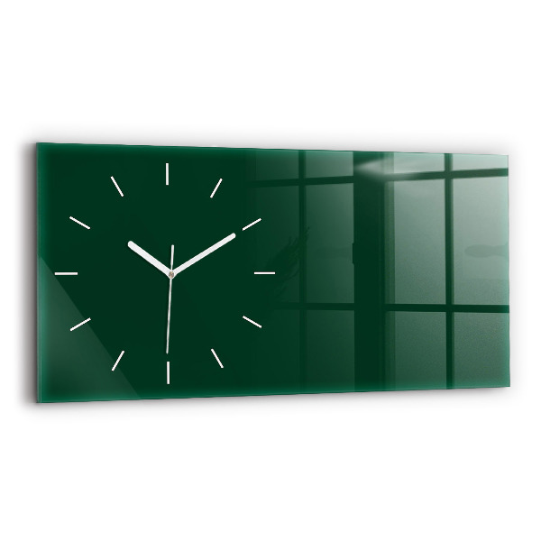 Ceas orizontale de perete din sticlă la modă Culoare verde sticlă