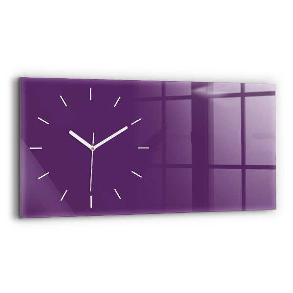 Ceas orizontale de perete din sticlă la modă Violet