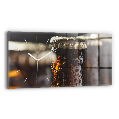 Ceas perete din sticlă orizontale la modă Sticle de sticlă