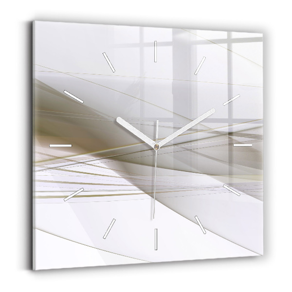 Ceas pătrat de perete din sticlă Abstracție luminoasă