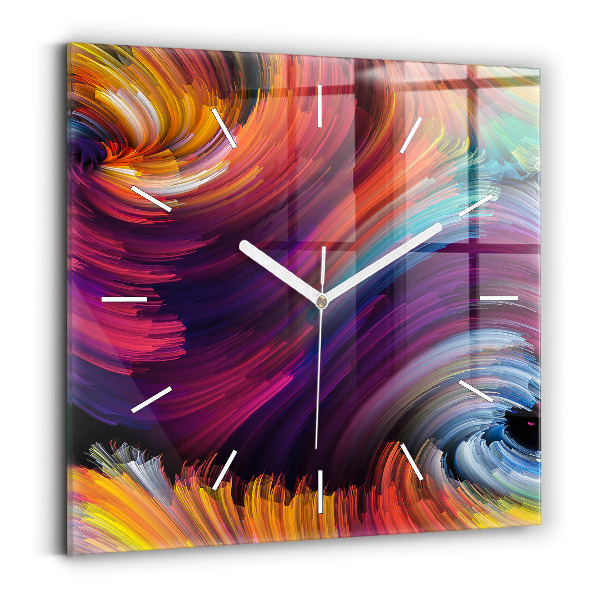Ceas perete din sticlă pătrat Sala de abstracție