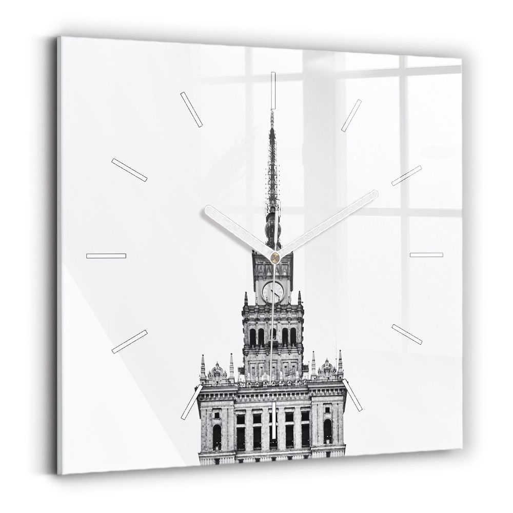 Ceas perete din sticlă pătrat Palatul Culturii și Științei