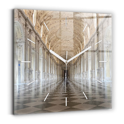 Ceas perete din sticlă pătrat Muzeul La Veneria Reale