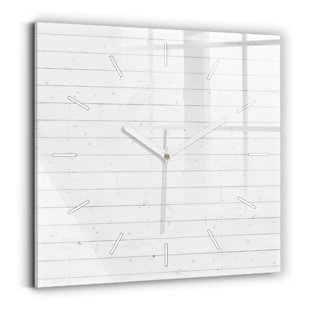Ceas perete din sticlă pătrat Model de panouri din lemn