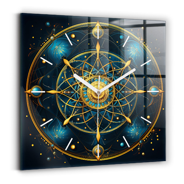 Ceas perete din sticlă pătrat Ceas horoscop
