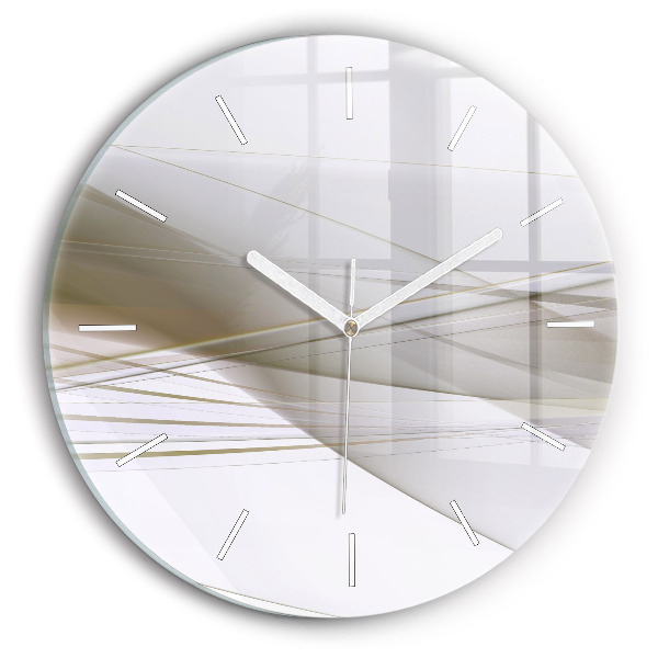 Ceas rotund de perete din sticlă unic Abstracție luminoasă