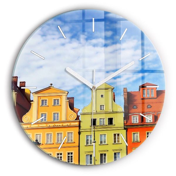 Ceas perete din sticlă rotund unic Wrocław - Orașul Vechi