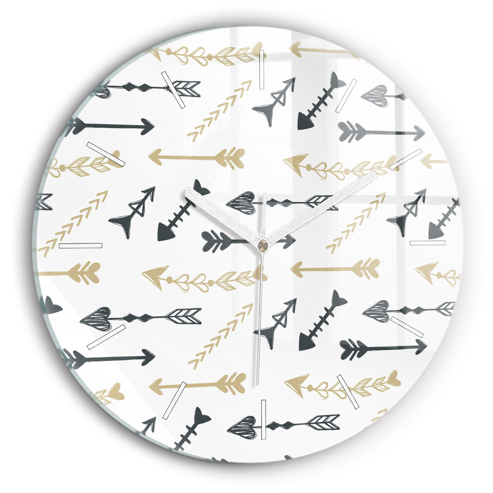 Ceas perete din sticlă rotund unic Model geometric hipster