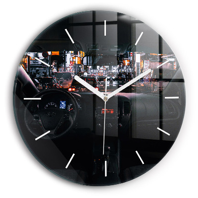 Ceas perete din sticlă rotund unic Mașină în Tokyo