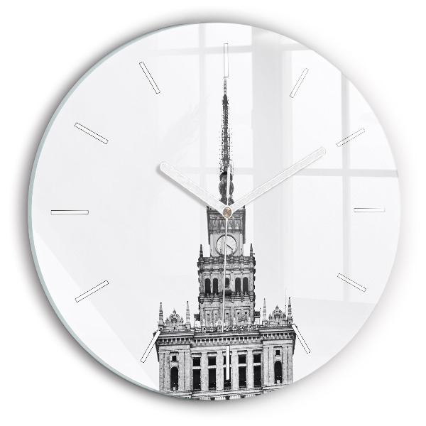 Ceas perete din sticlă rotund unic Palatul Culturii și Științei