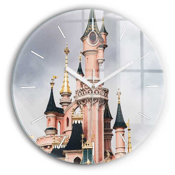 Ceas perete din sticlă rotund unic Castelul Disneyland Paris