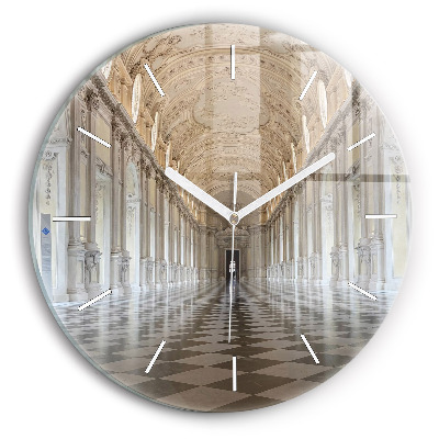 Ceas perete din sticlă rotund unic Muzeul La Veneria Reale