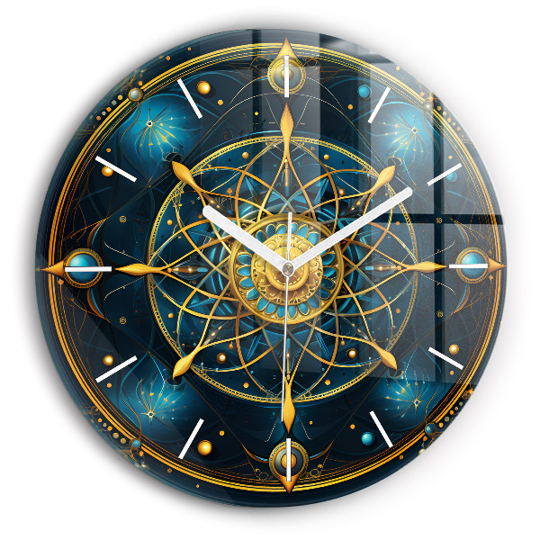 Ceas perete din sticlă rotund unic Ceas horoscop