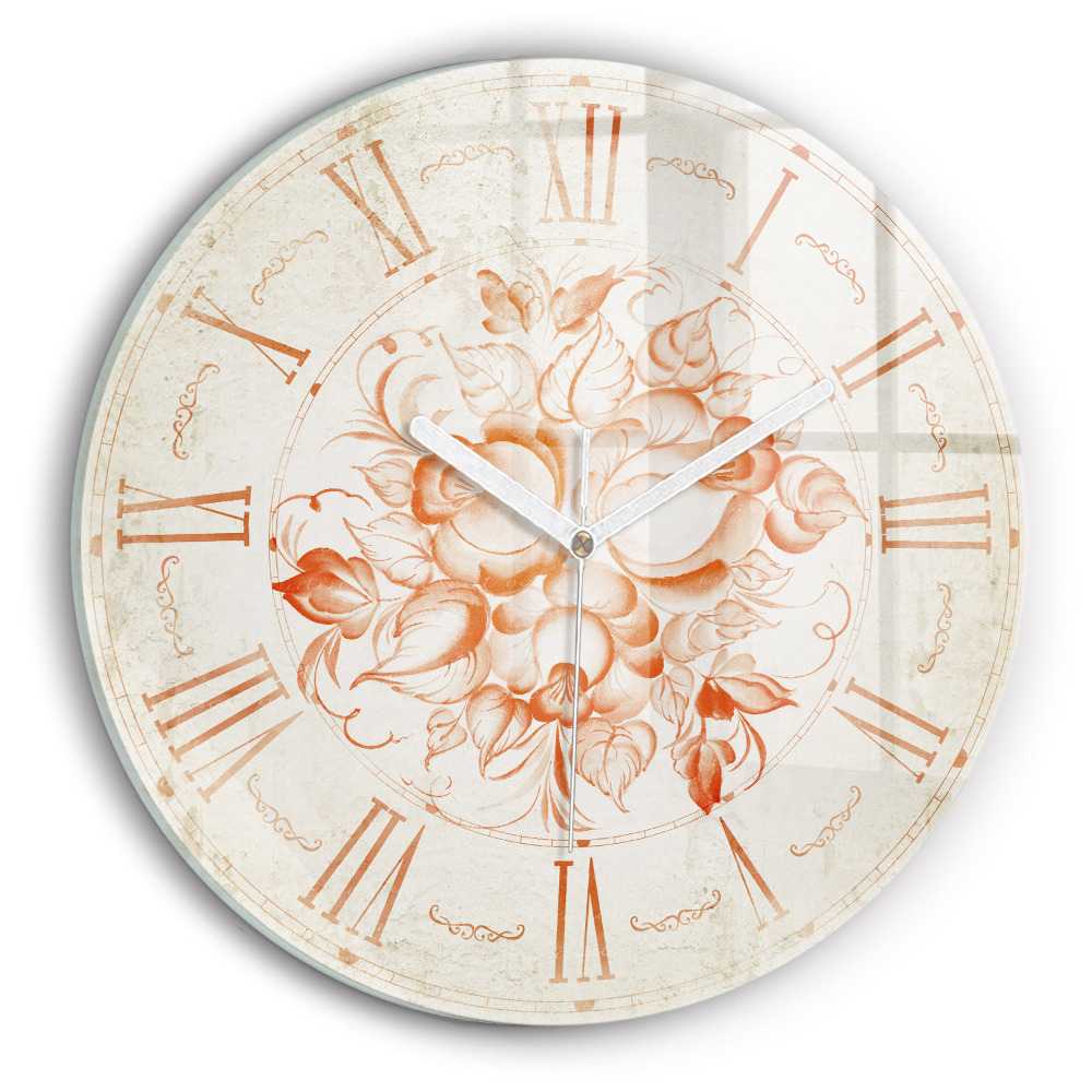 Ceas rotund de perete din sticlă modern Temă romană