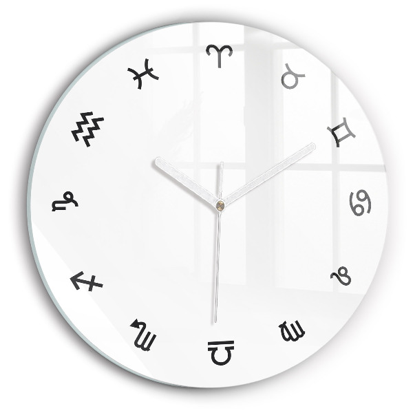 Ceas rotund de perete din sticlă modern Zodiace minimaliste